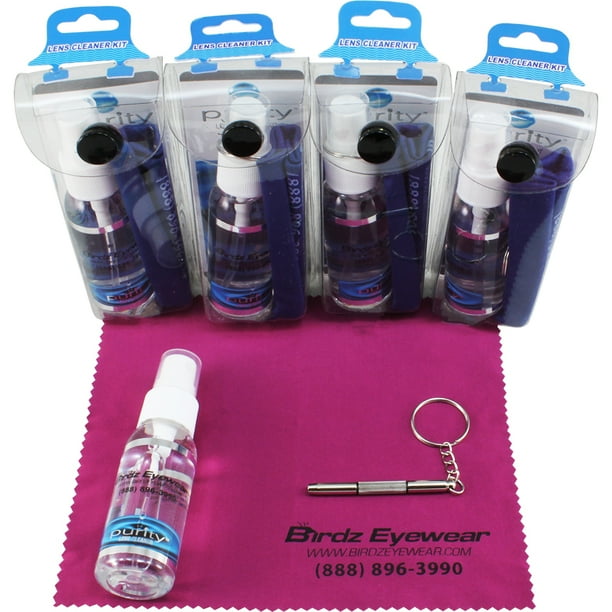 Birdz Eyewear 5 Eyeglass Sunglass Lens Cleaner Cleaning Kit with