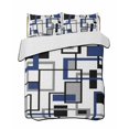 thumbnail image 2 of Navy Blue Black Grey Geometric Twin XL Size Down Alternative Comforter,Lightweight Comforter Quilt Bedding Set with Pillow Shams Middle Century Modern Abstract Art Bed Comforter Duvet Insert 68"x98", 2 of 7