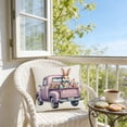 thumbnail image 5 of Throw Pillow Covers 18x18, Easter Decorations Pillow Cases with Cartoon Bunny Patterns, Spring Decor for Bedroom Couch Cushion Cover, Multicolor, 5 of 7