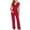 Red, variant on breaise Maternity Jumpsuits for Women Summer Short Sleeve V Neck Maternity Overalls Sleeveless Wide Leg Bid Overalls Rompers Solid Jumpsuits