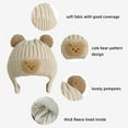 thumbnail image 3 of Tisoloow Soft Warm Fleece Lined Baby Winter Hat for Newborn Infant Toddler Kids Baby Beanie Hats for Girls Boys Rainbow White 1-6 Years, 3 of 8