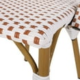 thumbnail image 6 of Mooney Wicker Outdoor French Bistro Chair, Set of 4, Rust Orange, White, and Bamboo Finish, 6 of 7