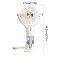 thumbnail image 3 of Iumwxz USB Rechargeable Portable Handheld Fan with Spray Humidification and 360° Rotation for Desktop and Travel Use, 3 of 7
