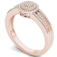 thumbnail image 2 of 1/5 Carat T.W. Diamond Double Halo Cluster 10kt Rose Gold Engagement Ring, 2 of 5