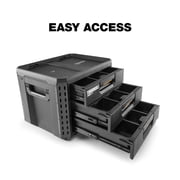 ToughBuilt StackTech 3-Drawer Tool Box, Durable Plastic Storage Organizer