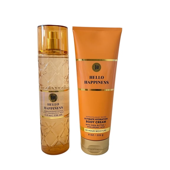 Bath & Body Works Hello Happiness Mist & Body Cream Set