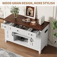 thumbnail image 5 of ExpanseEcho Aquarium Stand with Drawers, Storage Cabinet and Power Outlets, White and Brown, 5 of 6