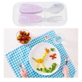 thumbnail image 4 of 1 Set Stainless Steel Training Tableware Set Feeding Fork Baby Eating Spoon, 4 of 9