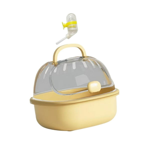 balikha Hamster Travel Carrier Cage with Water Bottle. Servant Transparent Comfortable Hamster Accessories for Mice Ferret Ferret Guinea Pigs