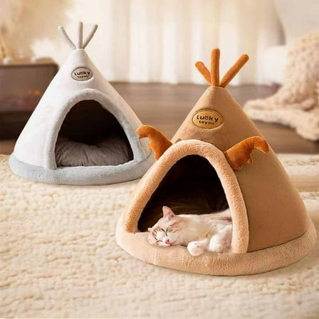 CVLNCYCLING Christmas Dog House Dog House Tent Closed House Dog House Pet Mat