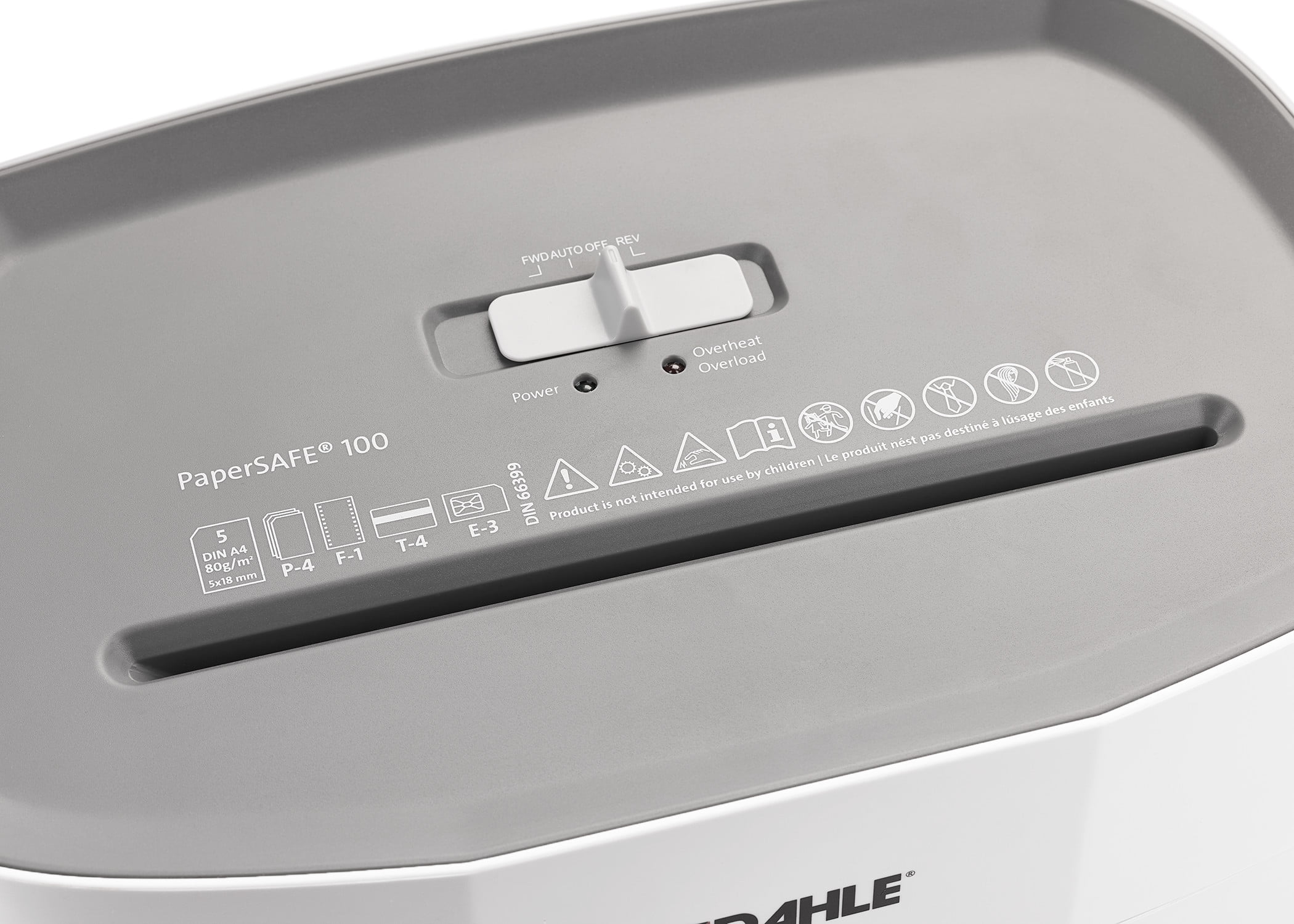 Dahle PaperSAFE PS 100 Paper Shredder, Oil Free/Hassle Free, Jam Protection, 5 Sheet Max, Level P-4