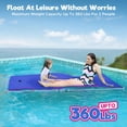 thumbnail image 4 of WARMOUNTS Floating Water Pad for 3 Person, 8 x 4 FT Tear-Resistant 3-Layer XPE Foam Floating Mat Recreation & Relaxing for Lake Pool River Ocean Boats Outdoor Water Activities, 4 of 8