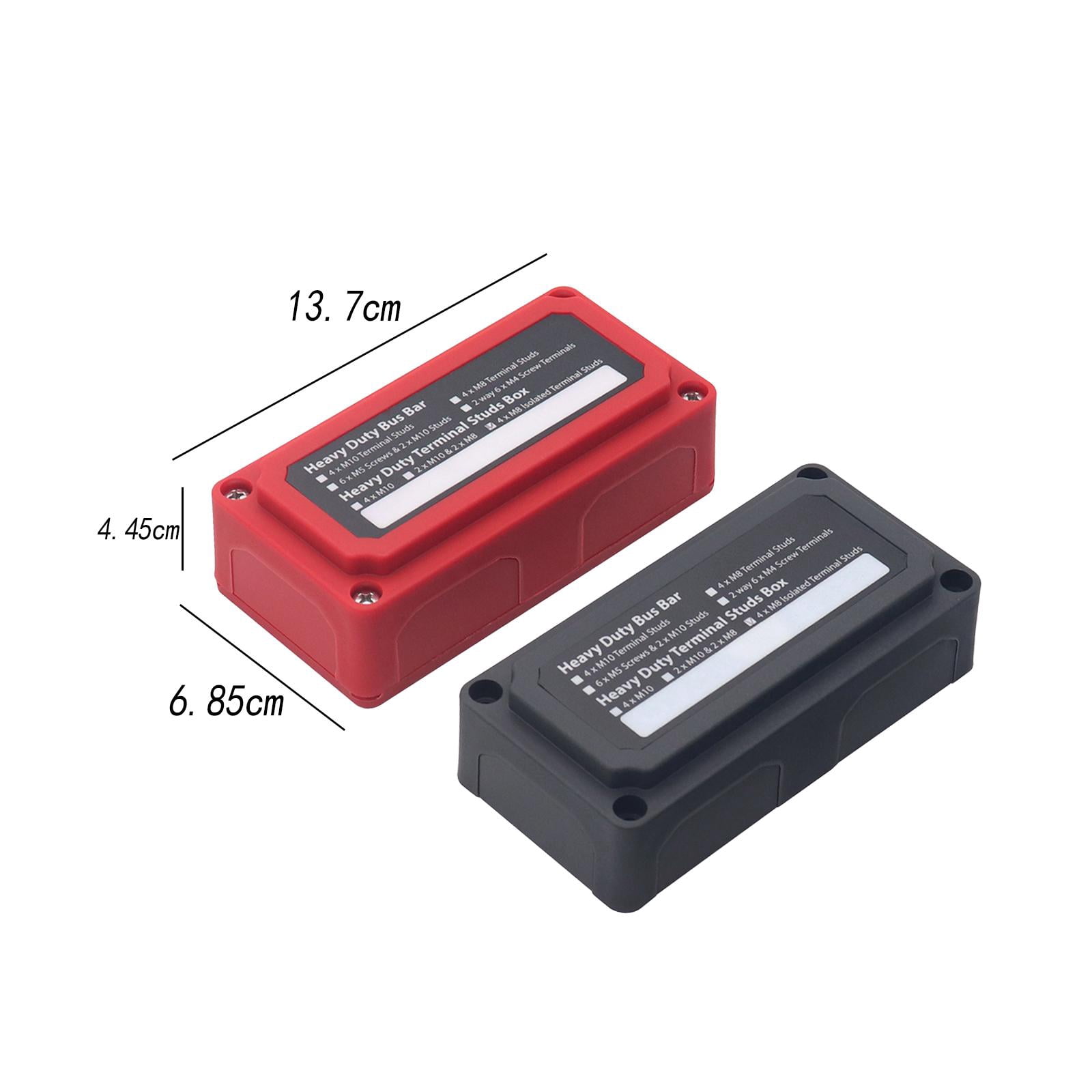 2x Power Distribution Block Junction Block Heavy Duty 300 Amp Rating Bus Bar Terminal Block for Truck Boat Car RV Marine Style D