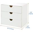 thumbnail image 2 of Organizador de tocador de 3 cajones, juego de cajones de organización de almacenamiento compacto para cosméticos, suministros dentales, baño, dormitorio, escritorio, 2 of 6