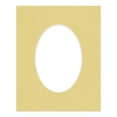 thumbnail image 3 of Soft Yellow Picture Frame Mat for 11x17 Frames - Oval Opening for 9.5x13 Photos - 1 Mat, 3 of 7