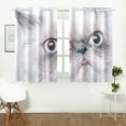thumbnail image 2 of MKHERT Cat Window Curtain Kitchen Curtains Window Treatments 26x39 inch,Set of 2, 2 of 3