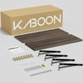 thumbnail image 2 of Kaboon 27 inch Long 10 inch Deep Floating Shelves for Wall Set of 2, Large Open Shelves Wall Mounted, Space Saving Home and Commercial Use, Eucalyptus, 2 of 7