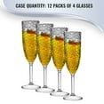 thumbnail image 4 of Smarty 8 oz. Crystal Disposable Plastic Champagne Flutes 48ct, 4 of 7