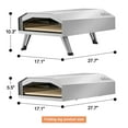 thumbnail image 5 of Big Horn Gas Outdoor Pizza Oven, Stainless Steel - Foldable Legs, 5 of 8