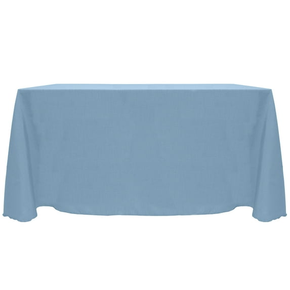 Ultimate Textile Reversible Shantung Satin - Majestic 108 x 132-Inch Rectangular Tablecloth Light Baby Blue