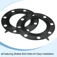 thumbnail image 3 of Uxcell 6" DN150 Pipe 8 Bolt Hole Full Face Rubber Flange Gasket Black 2 Count, 3 of 5