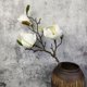 thumbnail image 3 of Simulación de flor de magnolia, decoración de mesa de comedor para sala de estar, flor artificial clásica china para el hogar, rosa roja, 3 of 14