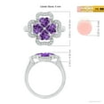 thumbnail image 5 of ANGARA Natural 1.4 Ct. Amethyst with Diamond Halo Ring in 14K White Gold for Women (Ring Size: 12), 5 of 10