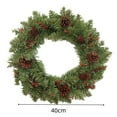 thumbnail image 3 of 16 Inch Artificial Christmas Wreath for Front Door Xmas Red Berry Wreath with Pine Needles Pine Cones Christmas Decorations for Winter Wall Outdoor Home Holiday Xmas Decor, 3 of 4