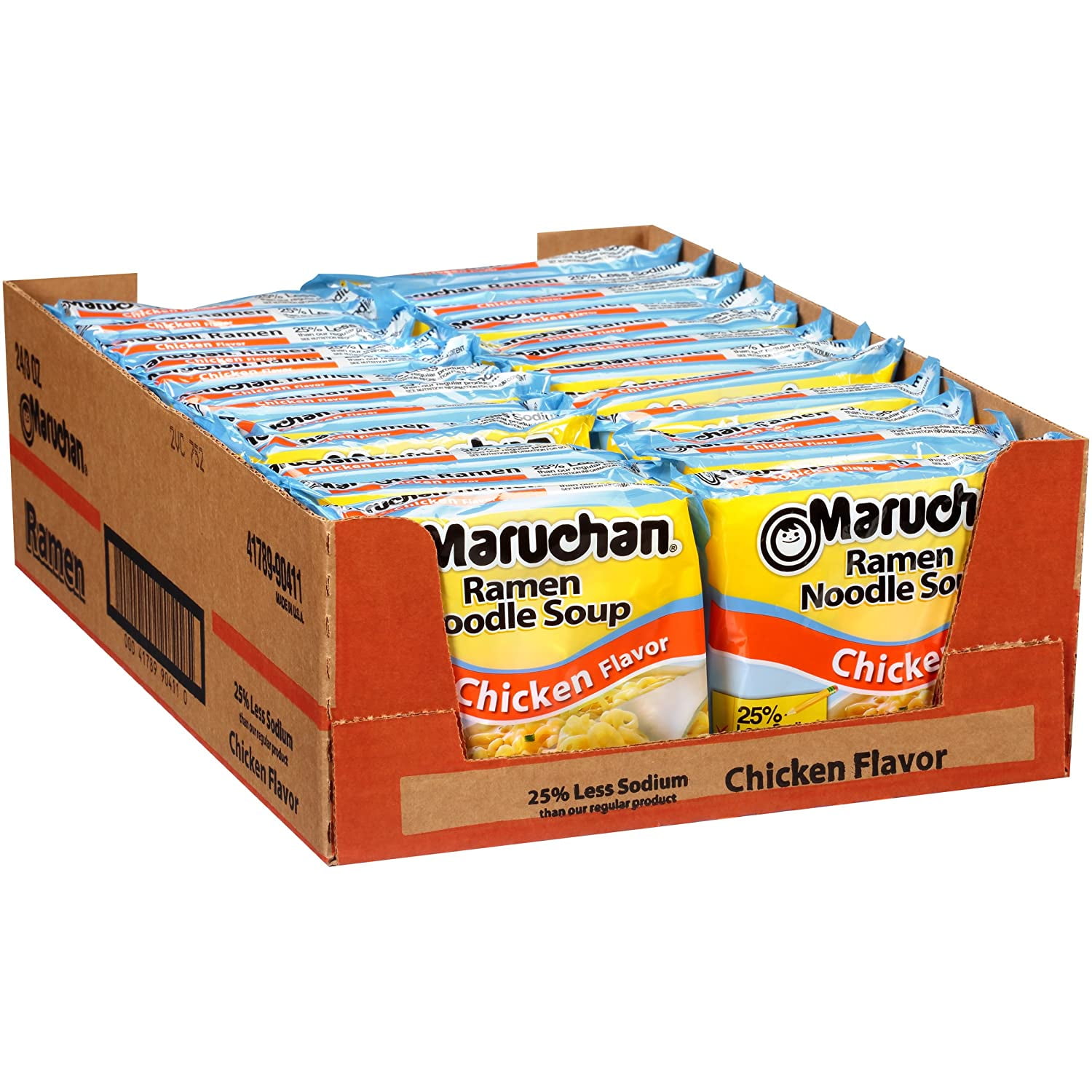 "Maruchan Ramen Less Sodium Chicken, 3.0 Oz, Pack of 24"
