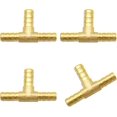 thumbnail image 1 of 4 conectores de manguera de latón, conector de manguera neumática, conector de manguera de combustible en T (0.315 in), 1 of 3