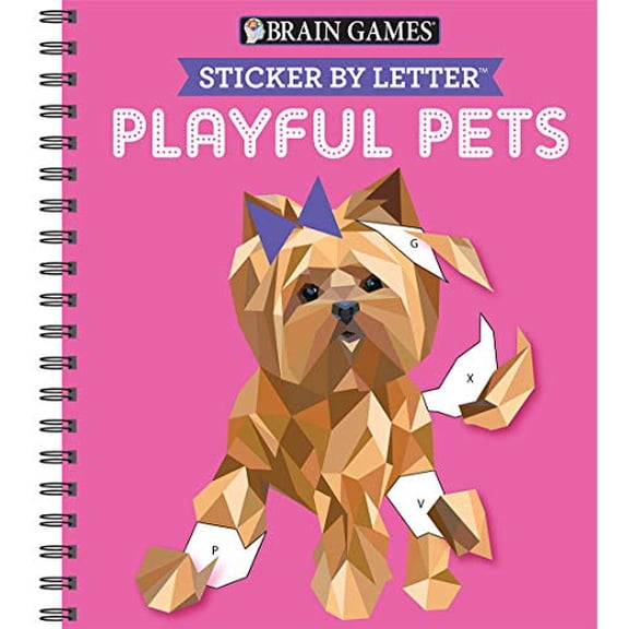Pre-Owned Brain Games - Sticker by Letter: Playful Pets (Sticker Puzzles - Kids Activity Book) (Spiral-bound) 164030715X 9781640307155