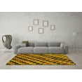 thumbnail image 3 of Ahgly Company Machine Washable Indoor Rectangle Oriental Yellow Modern Area Rugs, 7' x 9', 3 of 4