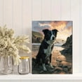 thumbnail image 2 of Border Collie Floral Dog Canvas Print Wall Art for Living Room Bedroom Kitchen Office Entryway Wall Decor, 2 of 8