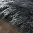 thumbnail image 6 of Latepis Fur Rug 6x9, Faux Sheepskin Rug for Living Room, Fluffy Washable Rug for Bedroom, Kid's Room, Luxury Room Decor, Dark Grey Rug for Bedroom Fluffy, Rectangle, 6 of 7