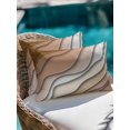 thumbnail image 4 of 1 Pack Outdoor Throw Pillow, Brown Ombre Waterproof Pillow with Insert Included, Modern Geometric Abstract Aesthetic Cream Decorative Accent Cushion Lumbar Pillows for Patio Porch, 12 x 20 In, 4 of 8