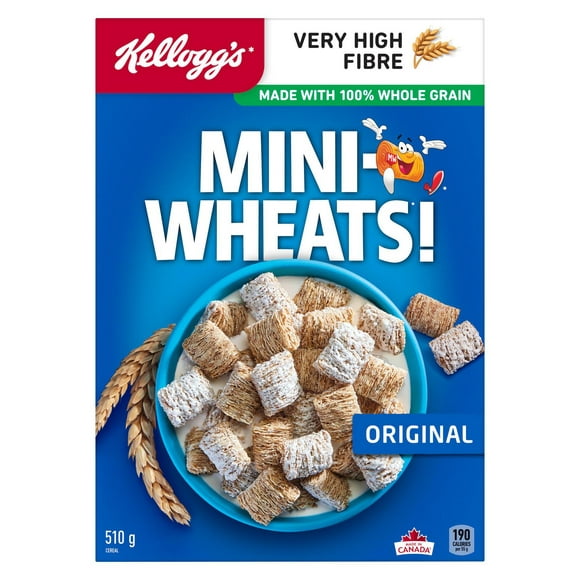 Kellogg's Mini-Wheats Cereal, Original, 510g, 510g