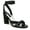 Black Synthetic, variant on Franco Sarto Womens Oma Open Toe Ankle Strap Heels