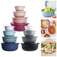 thumbnail image 6 of 4 Piece Plastic Mixing Bowls with Lids Set - Leak-Proof Microwave & Freezer Safe Stackable Mixing Bowl Set for Meal-prep, Storing and Serving - Non-Slip Durable Large Nesting Bowls(Black,5x5x2"), 6 of 7