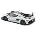 thumbnail image 5 of 2021 Koenigsegg Jesko Pearl White Metallic with Gray Stripes 1/43 Diecast Model Car by Solido, 5 of 6