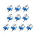 thumbnail image 5 of Uxcell Trimmer Potentiometer 100K Ohm Adjustment Horizontal Variable Resistor Blue 10pack, 5 of 5