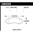thumbnail image 3 of Hawk Performance HB559F.695 Brake Pads - HPS Compound - Front - Set of 4 Fits select: 2013-2016 RAM 1500, 2012 DODGE RAM 1500, 3 of 4