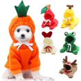 thumbnail image 2 of Warm Dog Winter Clothes Cute Fruit Dog Coat Hoodies Fleece Pet Dogs Costume Jacket for French Bulldog Chihuahua, 2 of 5