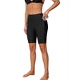 thumbnail image 3 of Swim Shorts for Women with Pockets High Waisted Swimsuit Shorts Board Shorts, 3 of 7