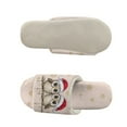 thumbnail image 5 of COEQINE Christmas Owl Open Toe House Slippers for Women, Cute Fuzzy Slippers Home Shoes Open Toe Indoor Slides Comfy Quiet Fluffy Slides Washable Footwear for Her Mom, 42-43, 5 of 7