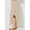 thumbnail image 2 of Women's Apricot Lace Cascading Tiered High Waist Maxi Skirt - Elegant & Flattering - [ZhiHiMeRi] | (US 12-14)L, 2 of 11