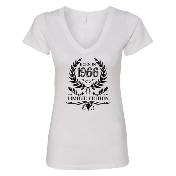 Inktastic Born in 1966 Limited Edition Women's V-Neck T-Shirt