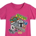 thumbnail image 3 of Star Wars - Mando Grogu Stickers - Youth Girls Fitted Short Sleeve T-Shirt, 3 of 5