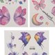 thumbnail image 3 of Tatuajes temporales de mariposa y luna sin adhesivo de 3 piezas para adultos en colores azul y púrpura de Unique Bargains, 3 of 5