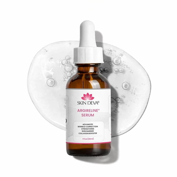 Skin Deva Argireline Peptide Serum with Hyaluronic Acid for Hydration & Smoother-Looking Skin, Lightweight Facial Serum, 1 fl oz