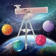 thumbnail image 1 of Astronomical Telescope, 700mm Focal Length 76mm Aperture Refracting Telescope Optical Lenses Compact  for Sightseeing Pink, 1 of 7